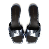 Sandali piatti Miryam<BR/> MIRYAM RETTILE JEANS GIULIANO GALIANO 