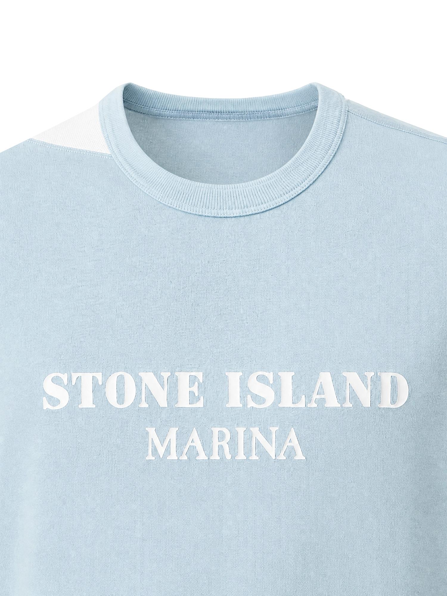 T-shirt con stampa Stone Island Marina in cotone L1S152100018 S0X16V004A STONE ISLAND 