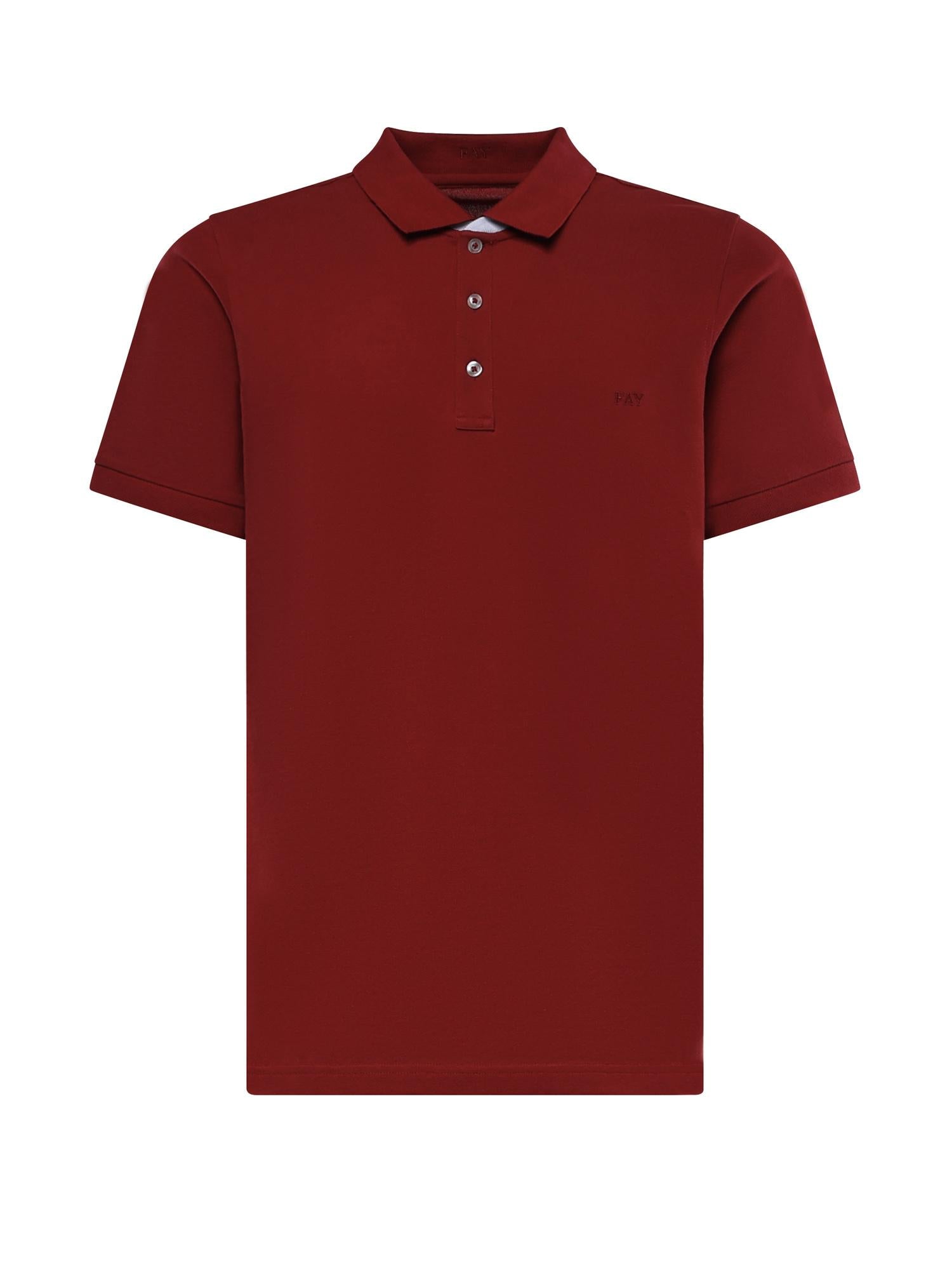 Polo in piquet stretch NPMB252135STDW R002 FAY 