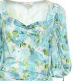 Mini abito drappeggiato in seta con stampa floreale CH26URO52388 91J CHLOÉ 