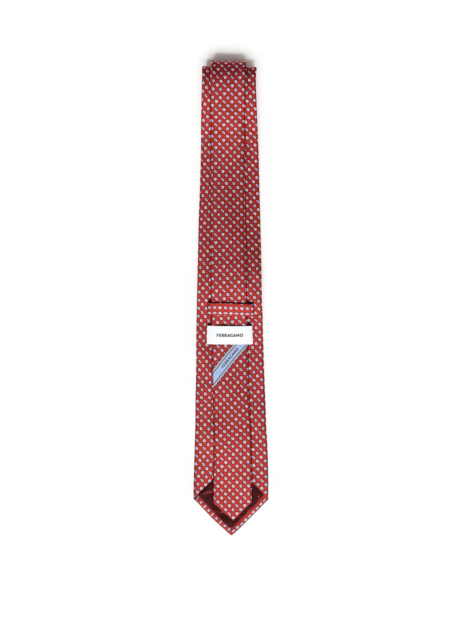 Cravatta in seta con stampa 351310 788870004 FERRAGAMO 