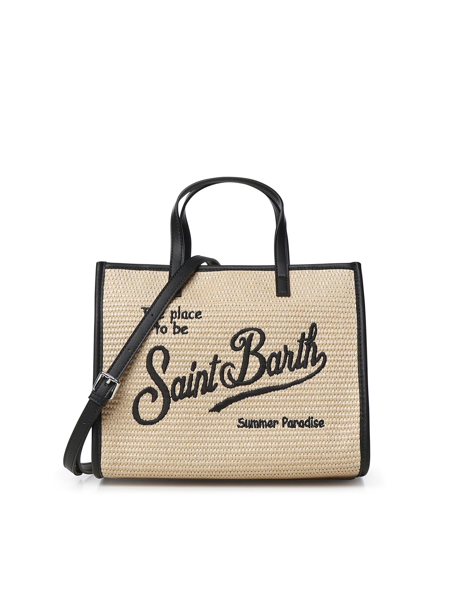 Borsa Vivian medium effetto raffia con logo VVID001 00421L MC2 SAINT BARTH 