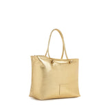 Borsa shopping in pelle con logo 73BP9VT01 LOLLI POPPOP GOLD V° 73 