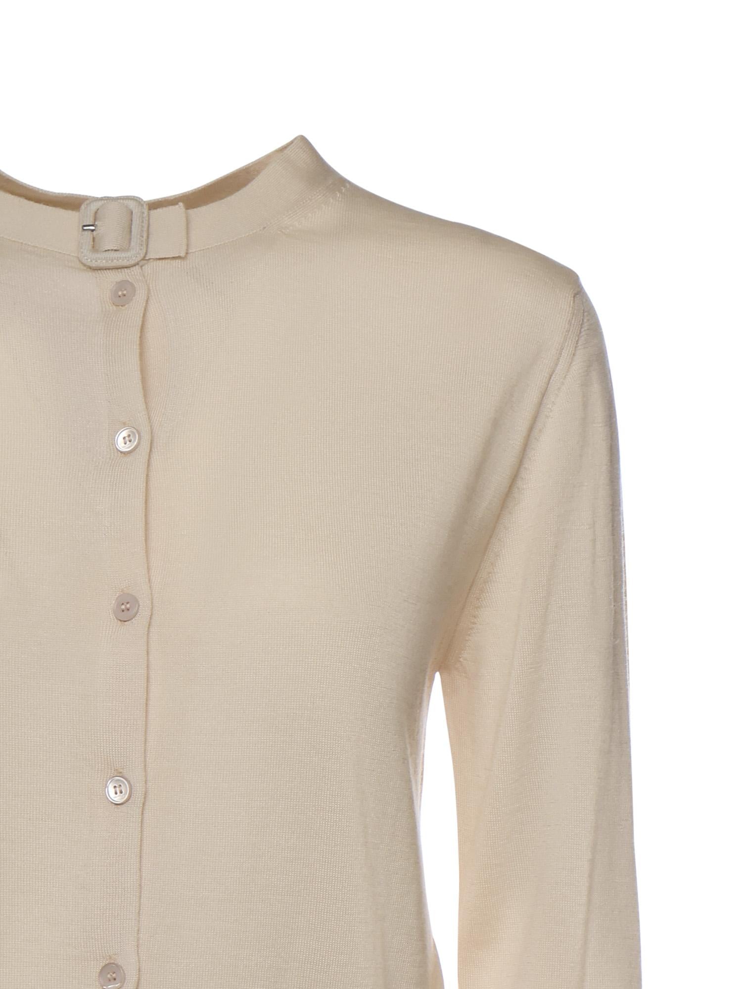 Cardigan in lana merino 126MGI045FI0071 1069 COURREGES 
