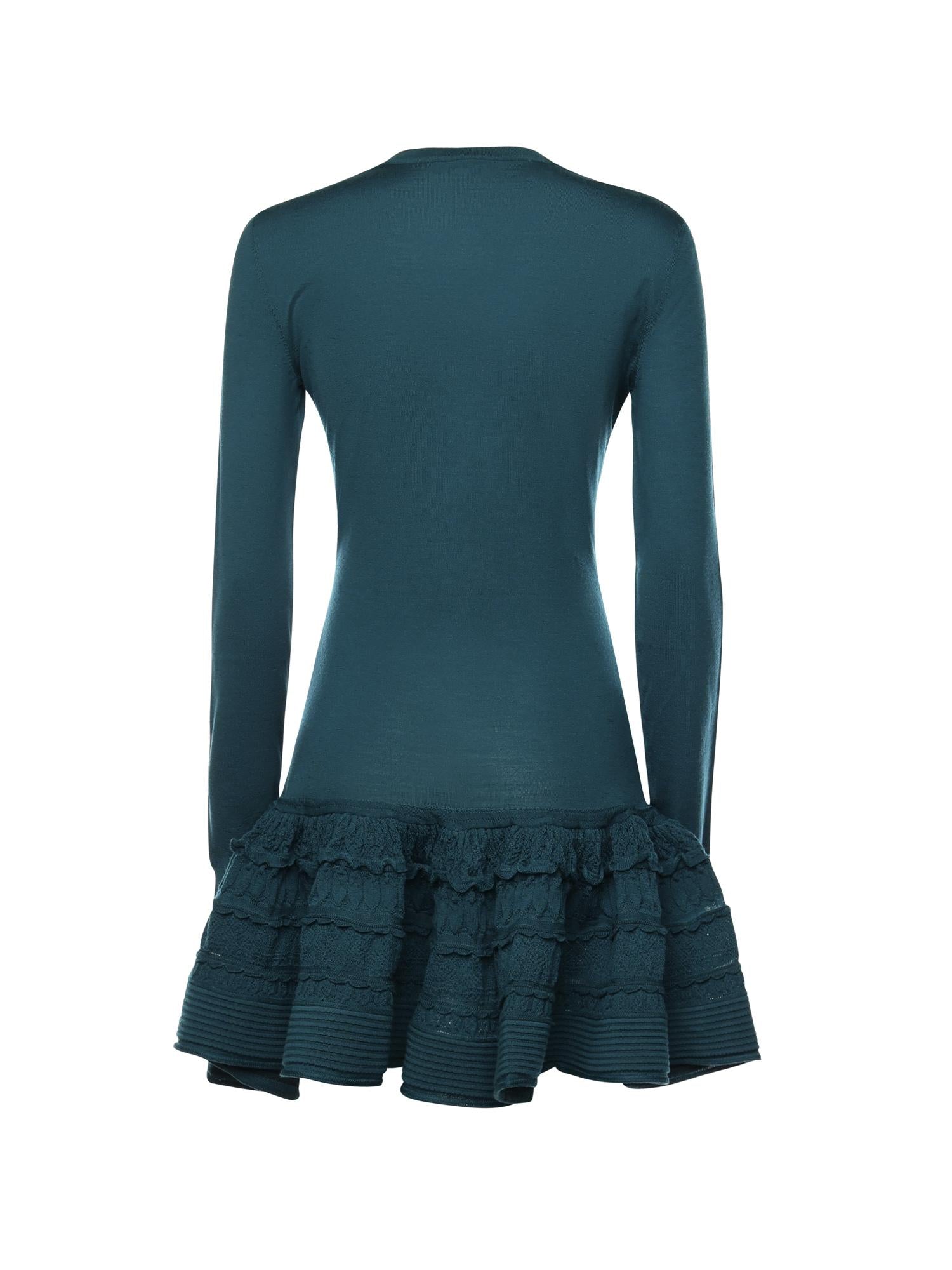 Abito Crinoline in lana con ruche AA9R2867K164C 673 ALAIA 