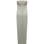 Abito lungo drappeggiato in chiffon A0469123 483 ALBERTA FERRETTI 