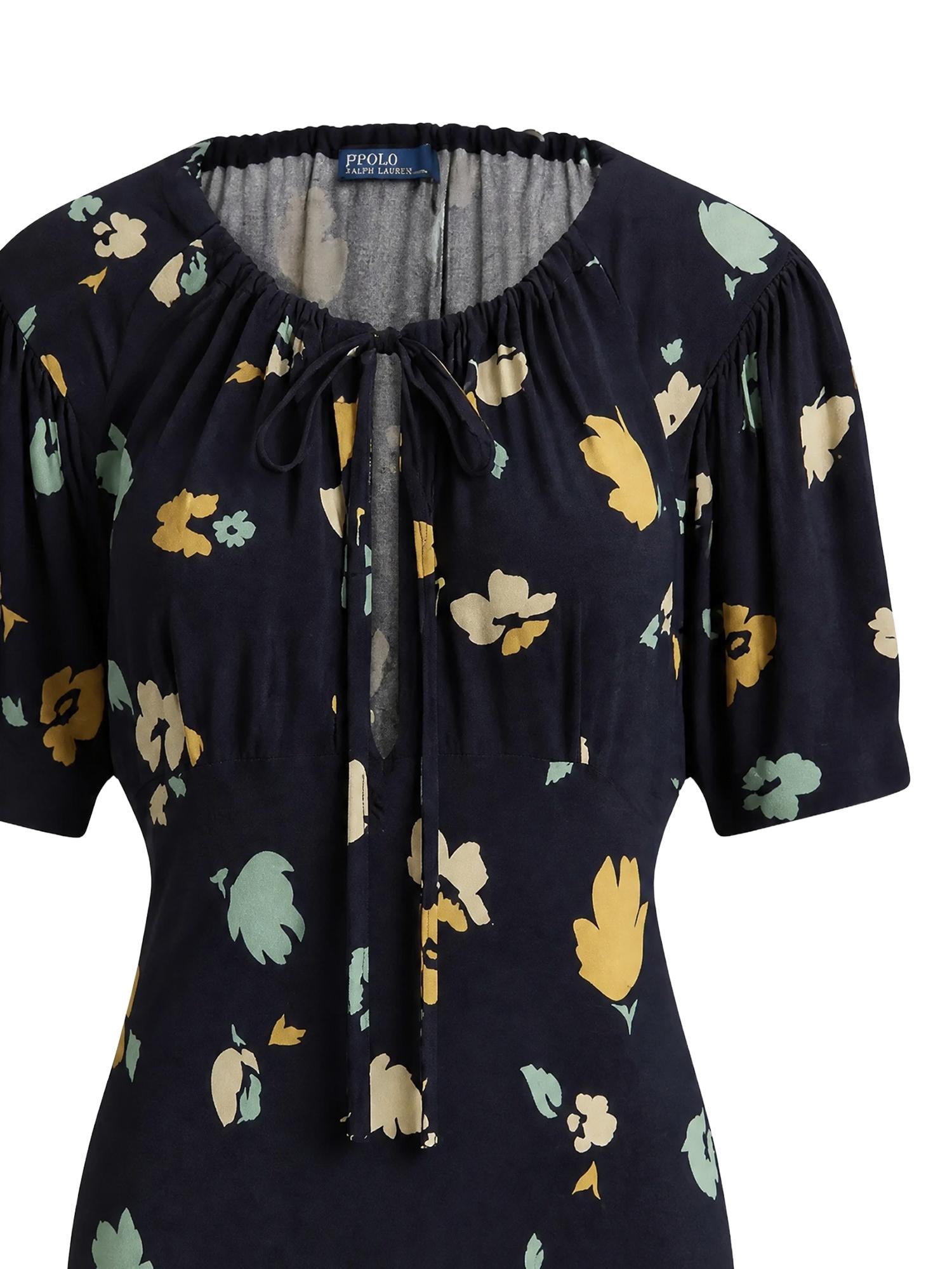 Abito midi con stampa floreale 211B17484 001 POLO RALPH LAUREN 