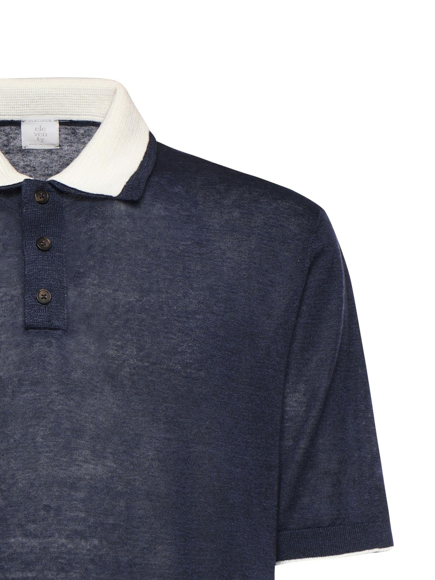 Polo in misto lino M76POLM01MAG0M059 11-01 ELEVENTY 