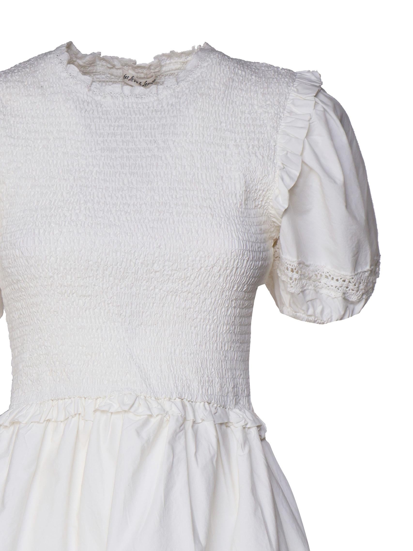 Sandy mini dress in cotton CD3408-SU24 -WHITE FOR LOVE & LEMONS 