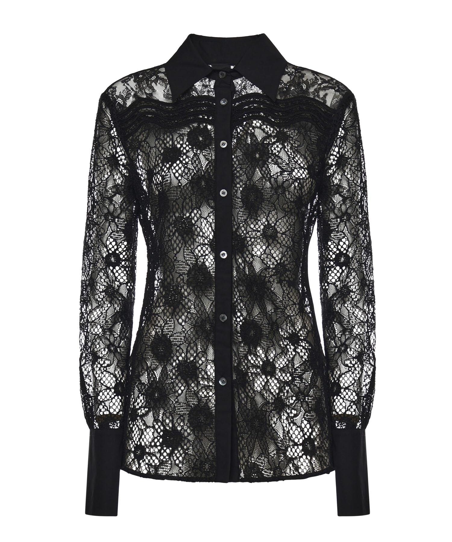 Camicia in tulle e pizzo 106600 A381Z99 PINKO 