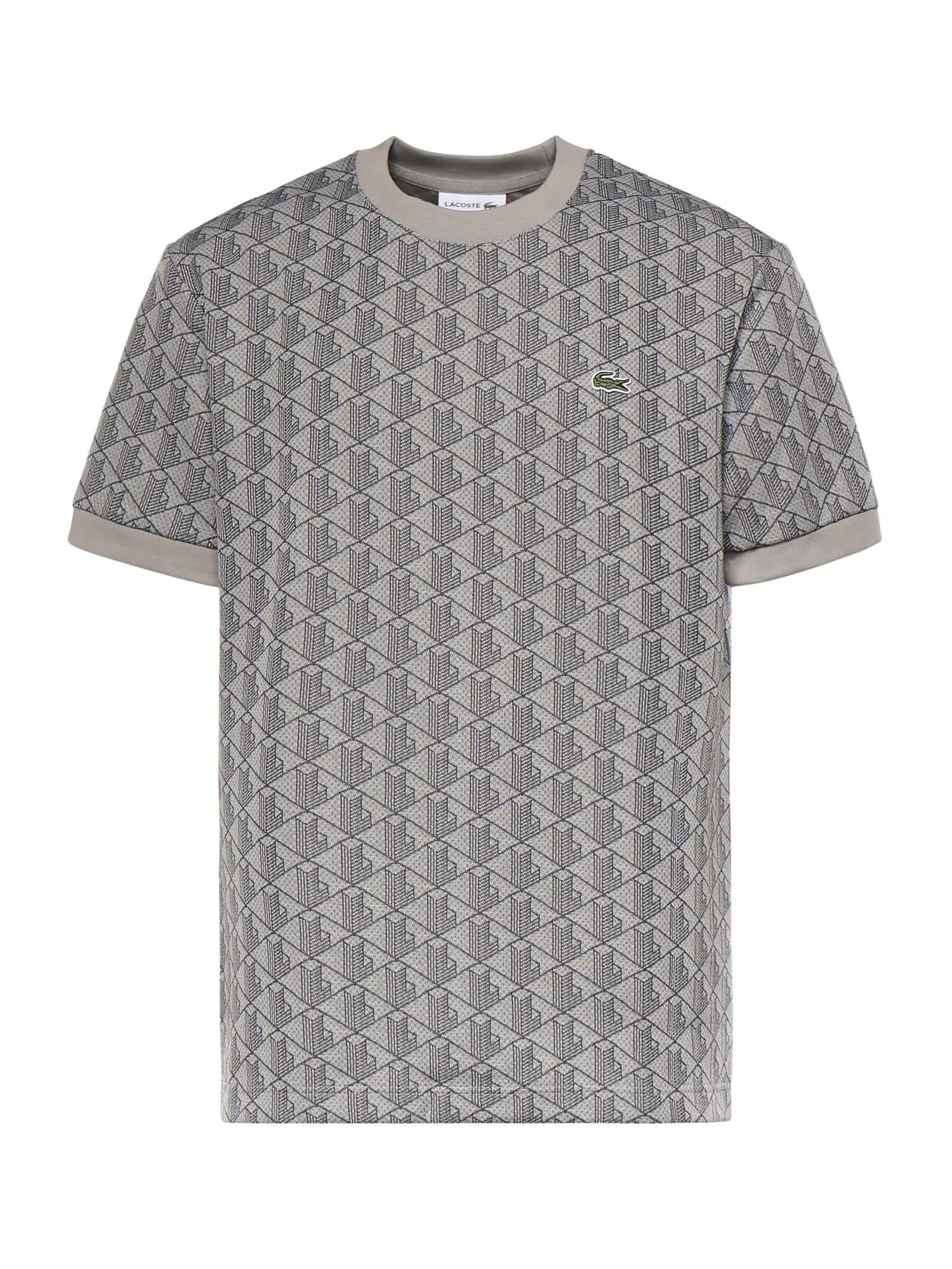 T-shirt con monogramma jacquard TH1197 41I LACOSTE 