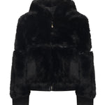 Pelliccia penny con cappuccio 73C19EX02 PENNYNERO V° 73 