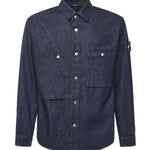 Overshirt in denim con logo K2S151100008 S00J7VJ201 STONE ISLAND 