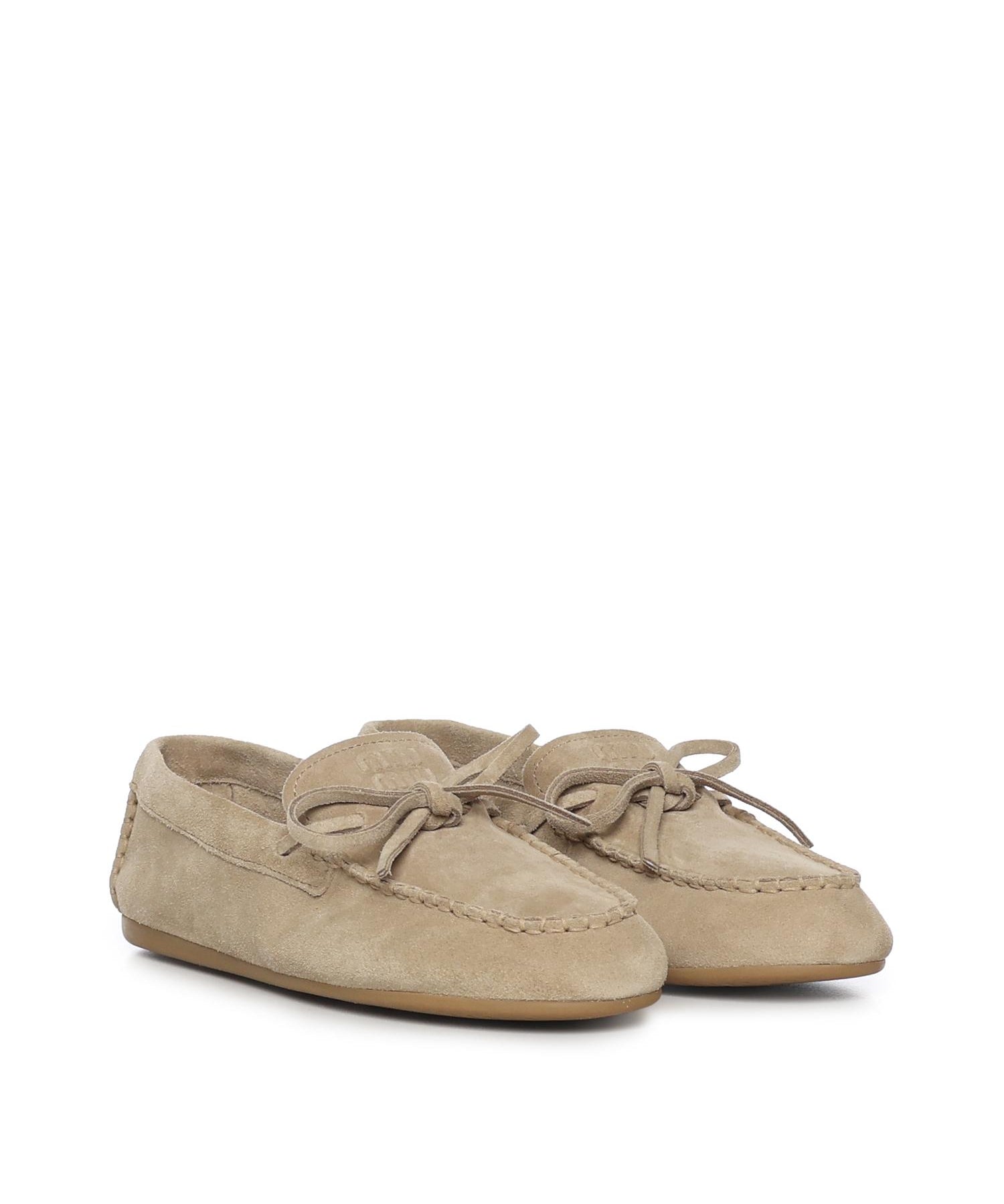 Mocassini in pelle scamosciata 5D577E 054F0F24 MIU MIU 