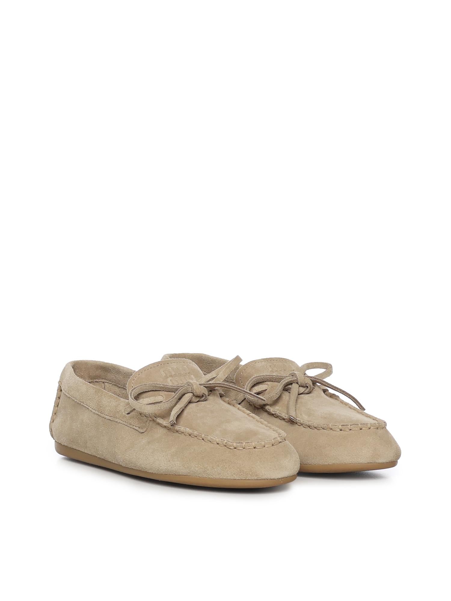 Mocassini in pelle scamosciata 5D577E 054F0F24 MIU MIU 