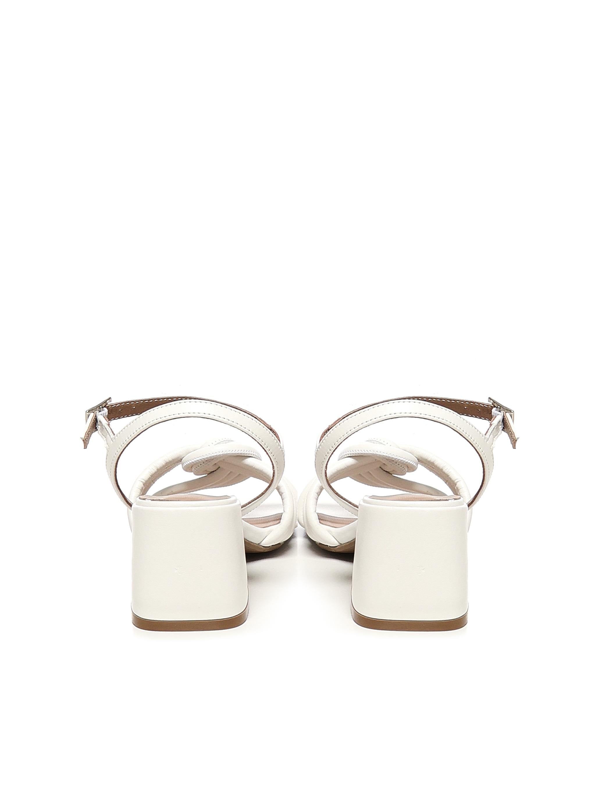 Sandalo con nodo intrecciato A55212 CREAM CARMENS 