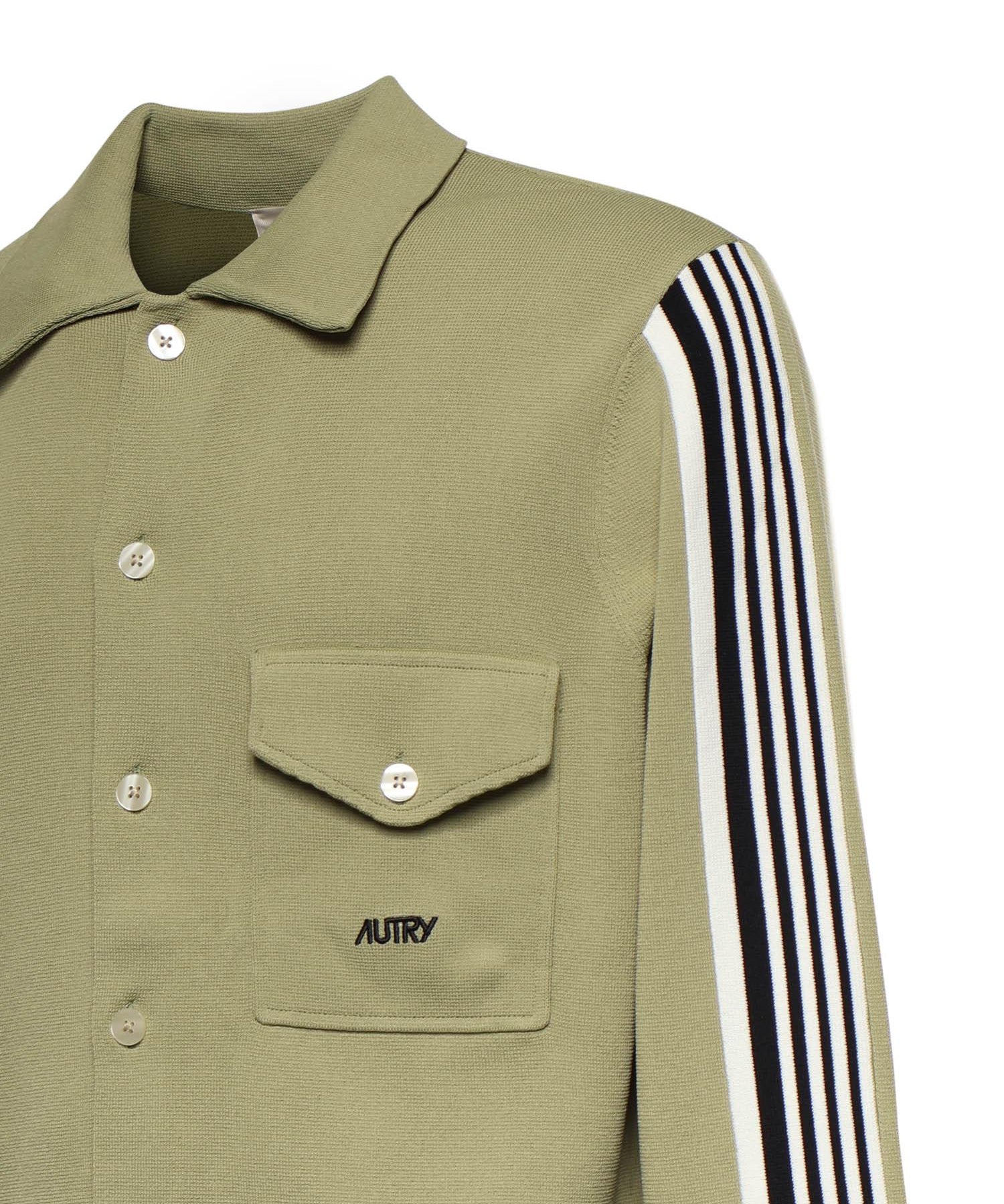 Overshirt in maglia di viscosa con logo JAPM 026Y AUTRY 