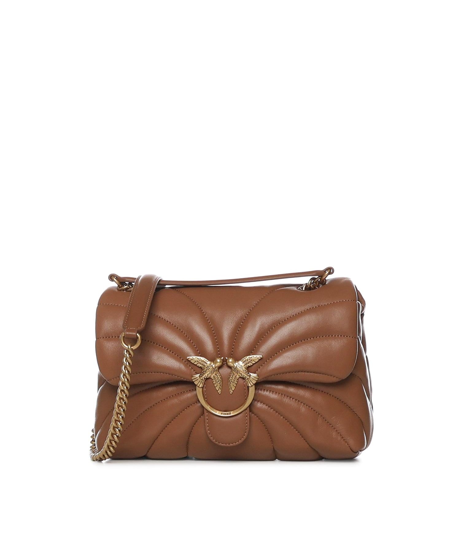 Borsa a tracolla grande Love Bag Puff trapunta farfalla 100038 A1EXL17Q PINKO 