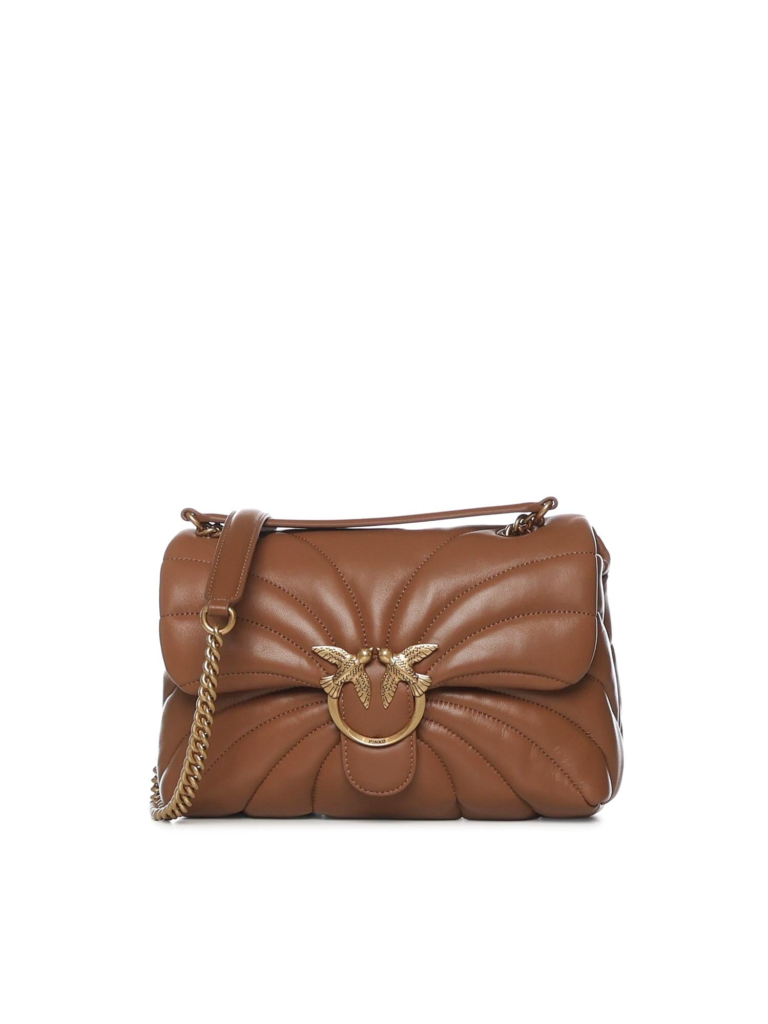 Borsa a tracolla grande Love Bag Puff trapunta farfalla 100038 A1EXL17Q PINKO 