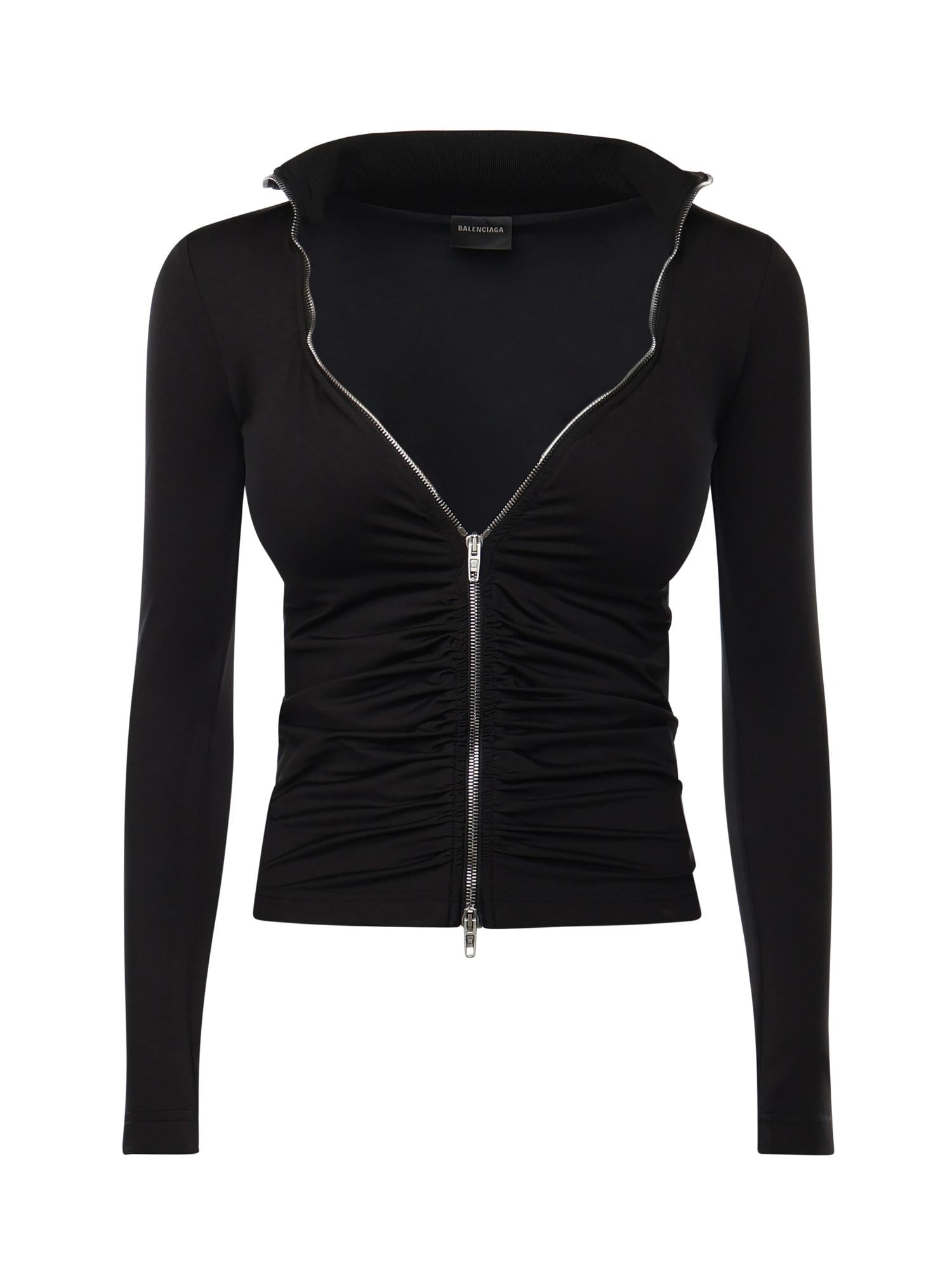 Giacca con zip Bra Cup in pile 850440 TTVI91000 BALENCIAGA 