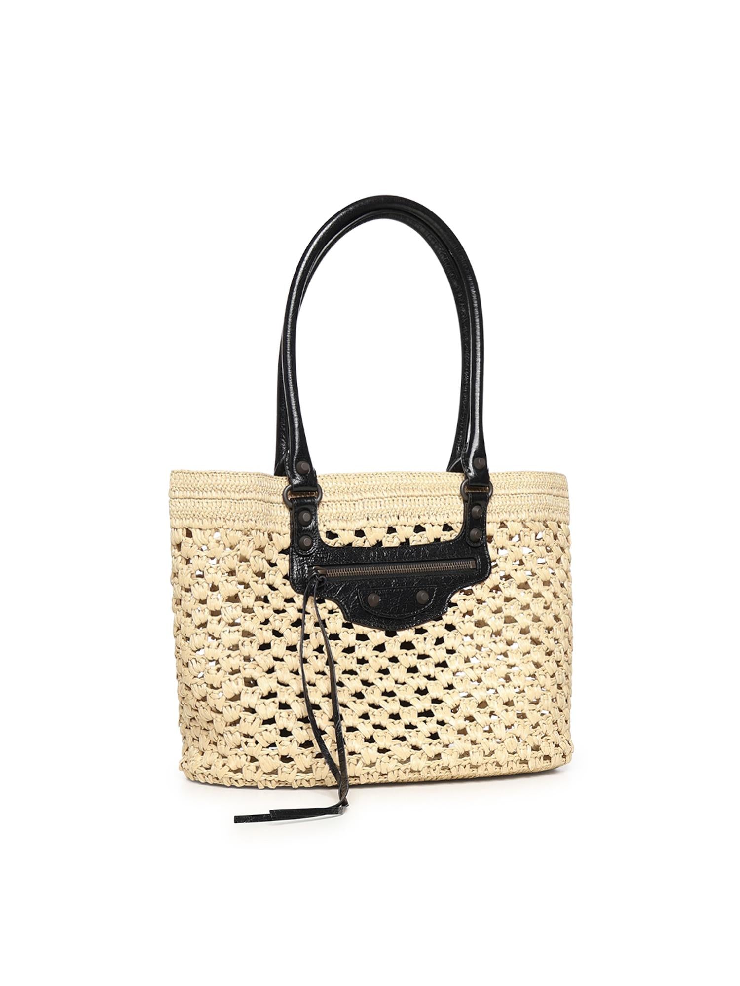 Borsa Le City media in rafia e pelle 866501 2ACGC9260 BALENCIAGA 
