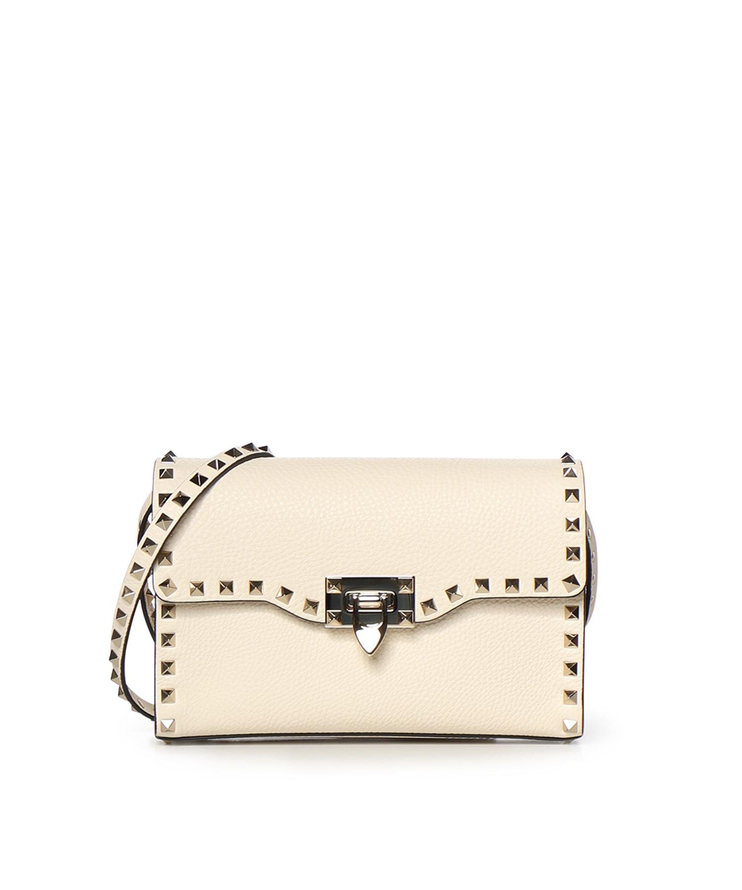Borsa piccola a tracolla Rockstud in vitello granato 8W2B0181 VSFI16 VALENTINO GARAVANI 
