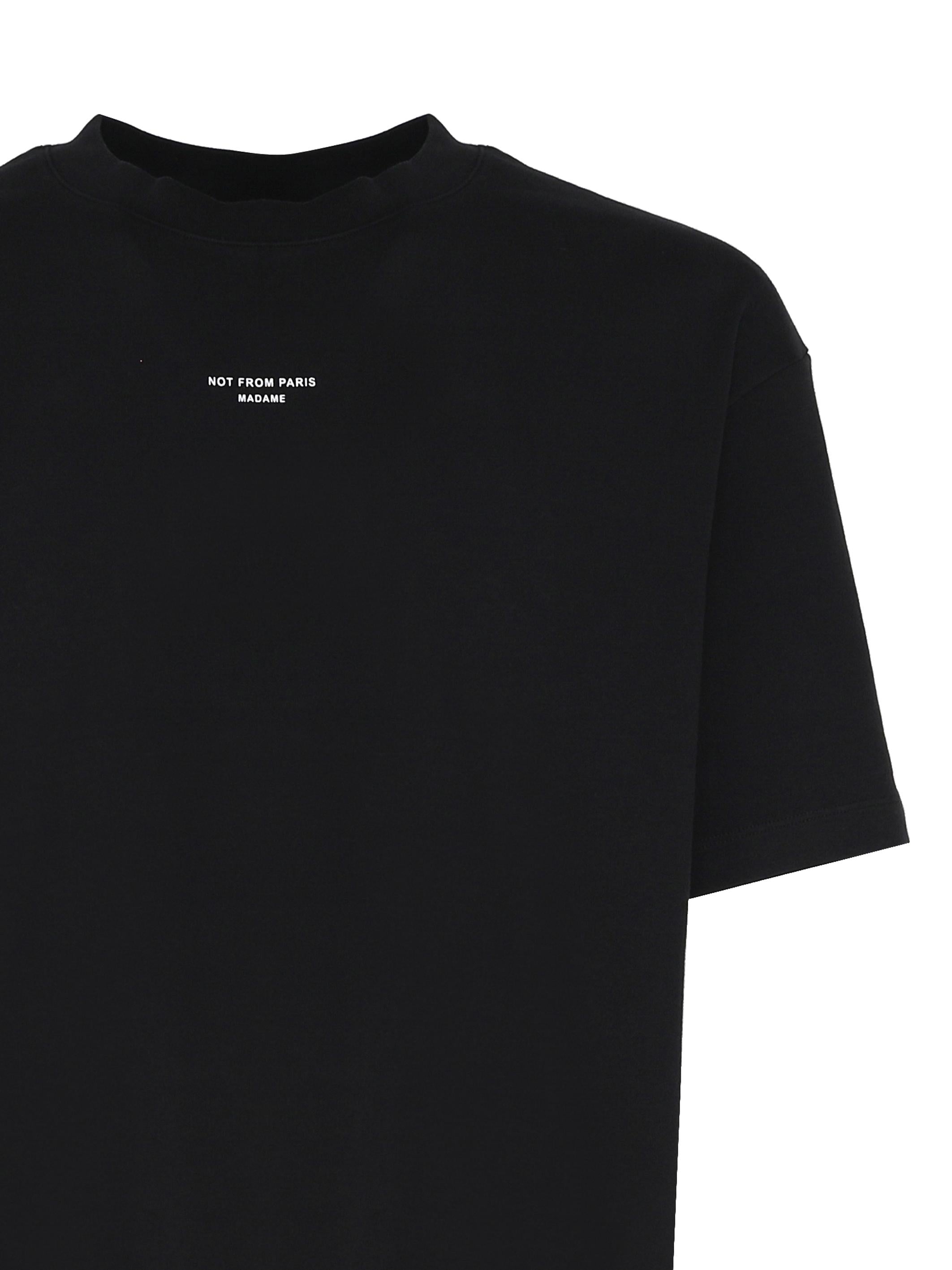 T-shirt Le Slogan Classique in cotone PERMTS202CO002 BL Drôle de Monsieur 