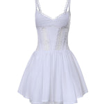 Miniabito Gardenia in voile di cotone e pizzo 261602 WHITE CHARO RUIZ 