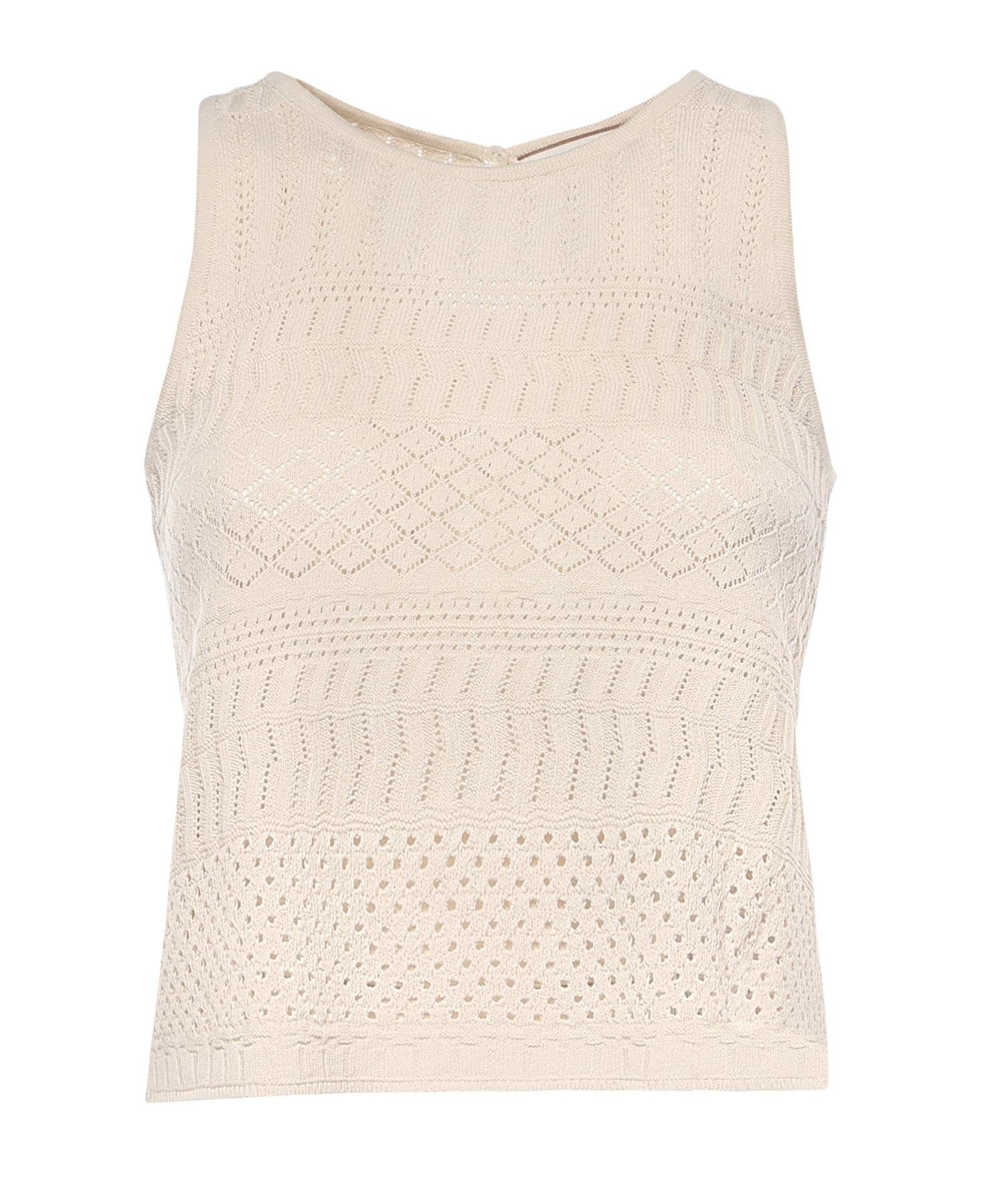 Top con lavorazione traforata CNKD13264  INSPIRED BY AKEP 