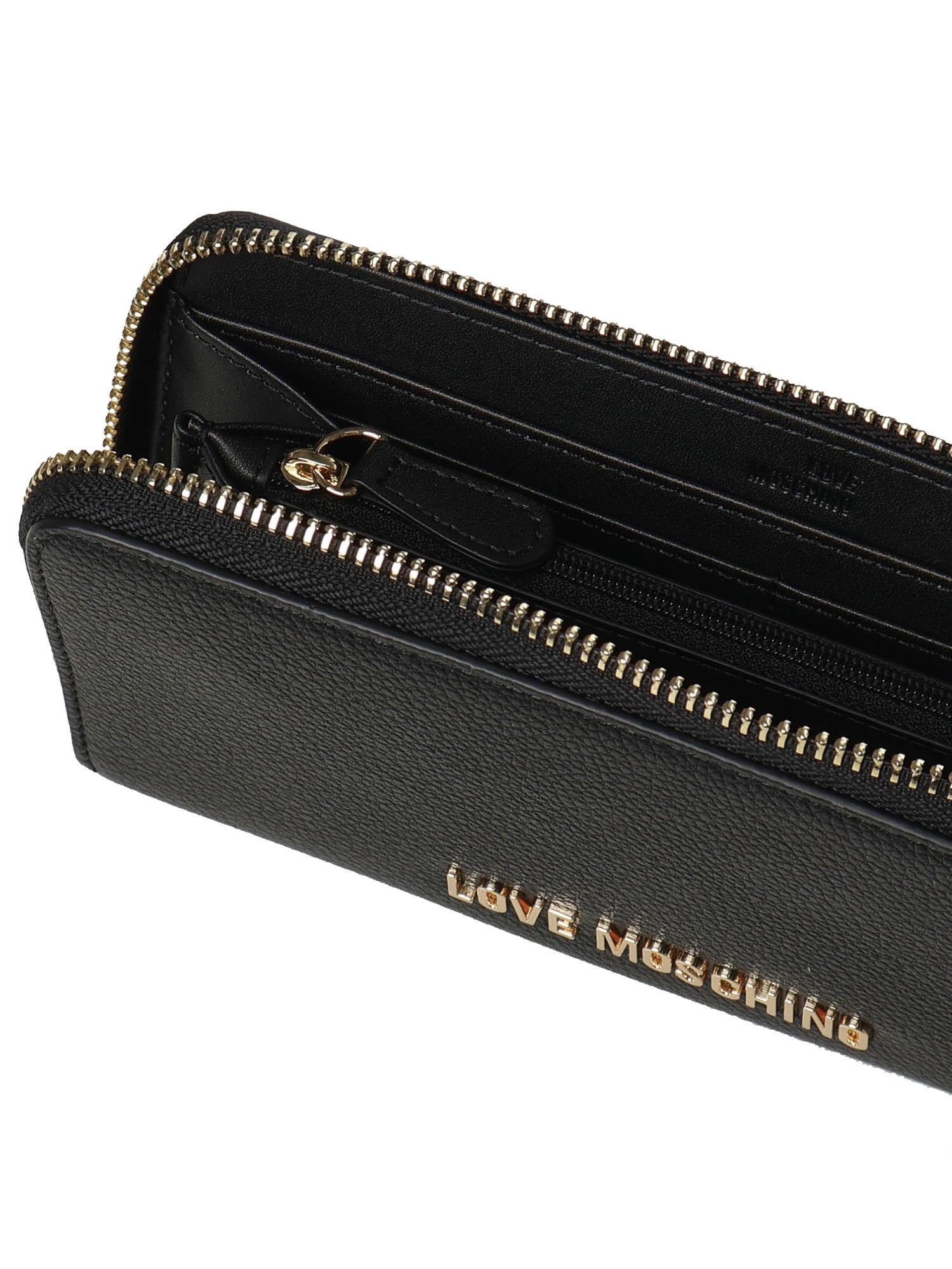 Portafoglio con logo JC5700PP1NLD0 000 LOVE MOSCHINO 