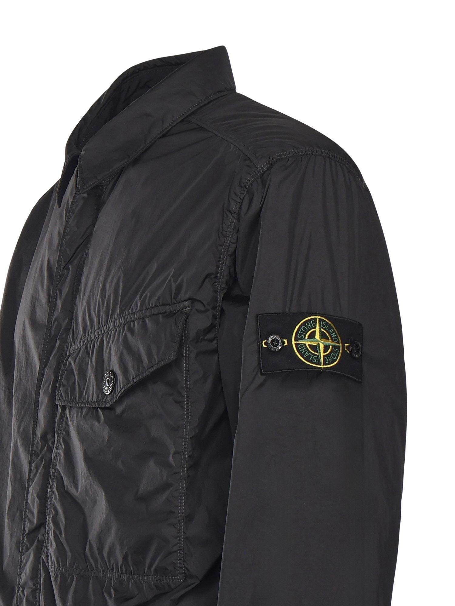 Overshirt in nylon con logo K2S15Q100006 S0A23V0029 STONE ISLAND 