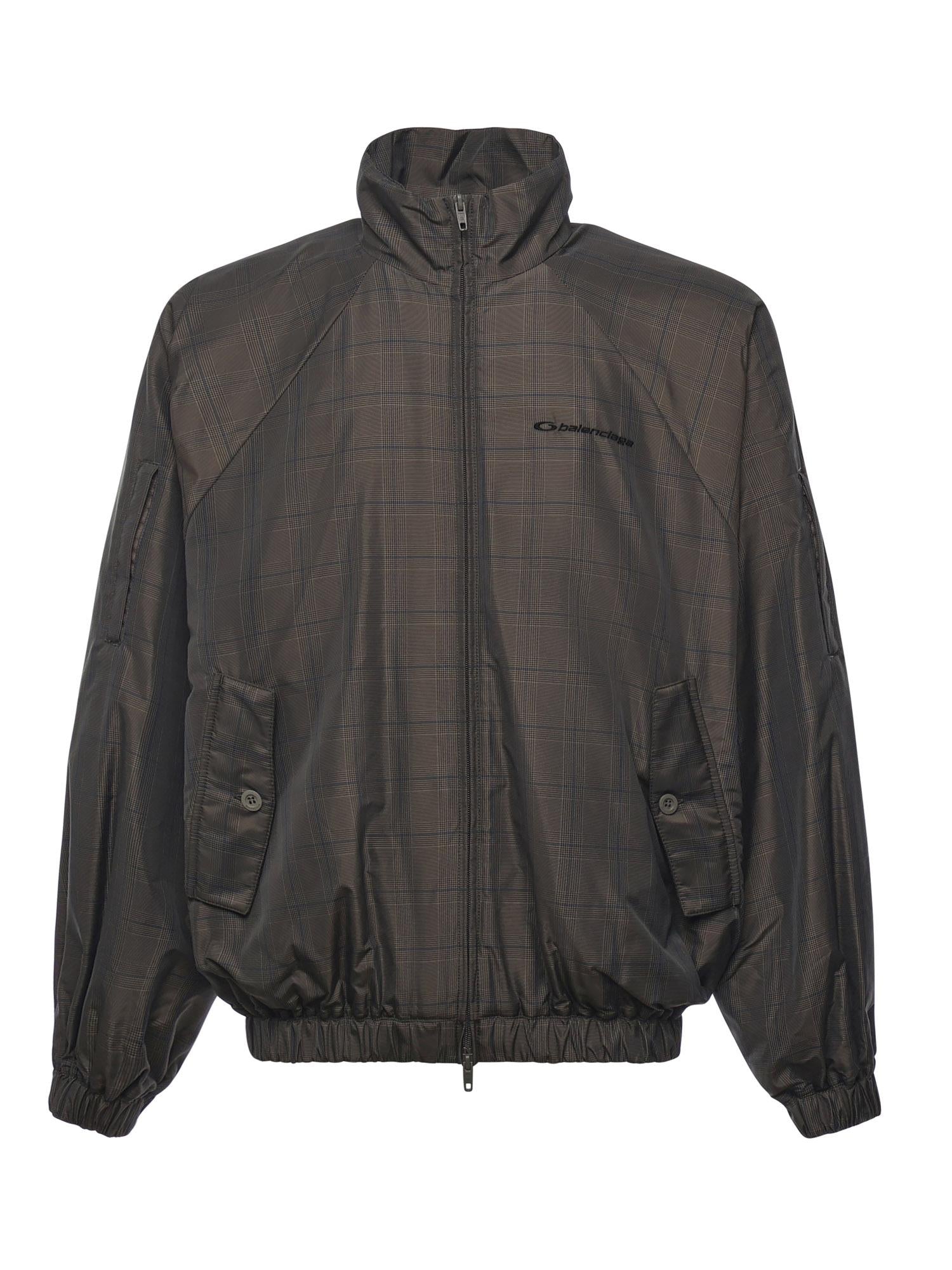 Giubbotto in nylon con stampa madras<BR/> 843937 TSO401460 BALENCIAGA 