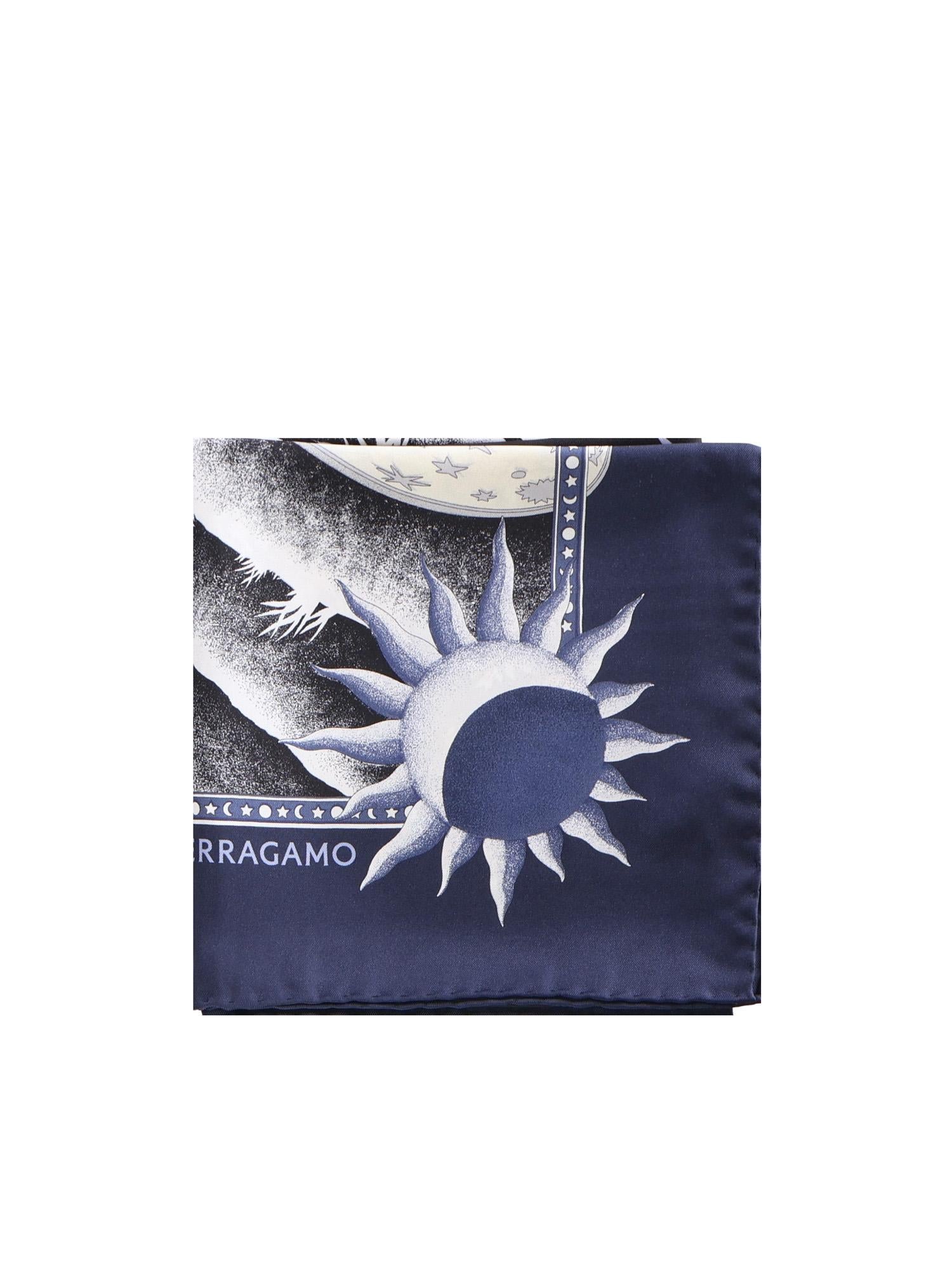 Foulard in seta con stampa 310184 775495002 FERRAGAMO 