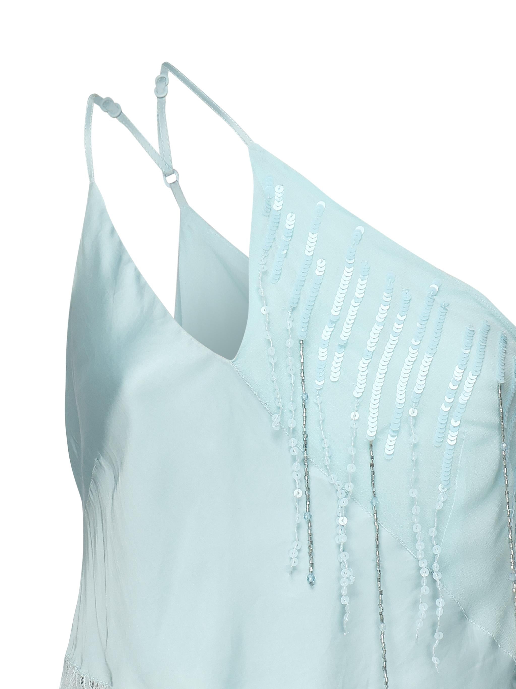 Top monospalla in raso con pizzo e paillettes 104765 A2DGE28 PINKO 
