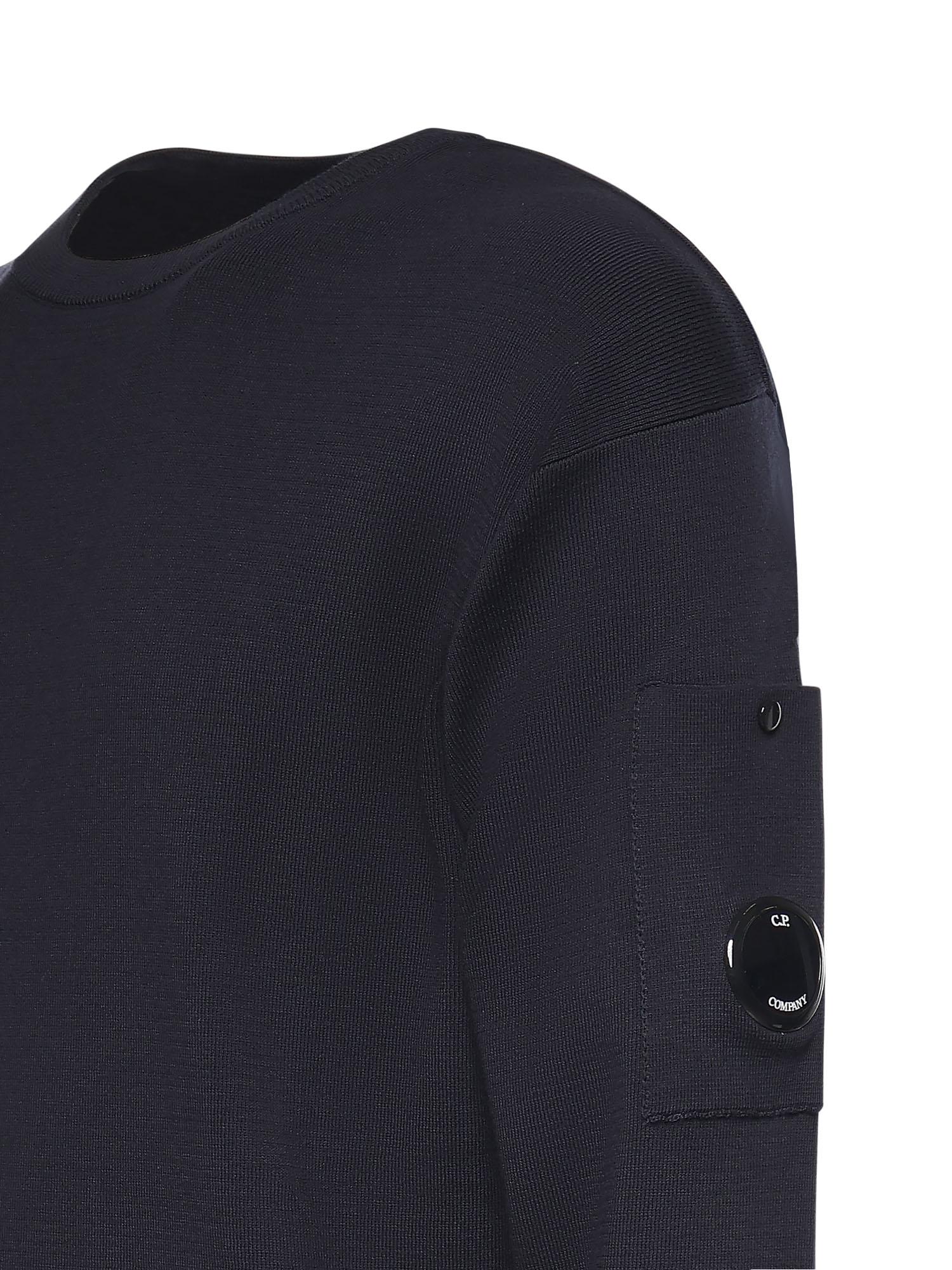 Maglione in cotone con logo 20CMKN097A11 0560A888 C.P. COMPANY 