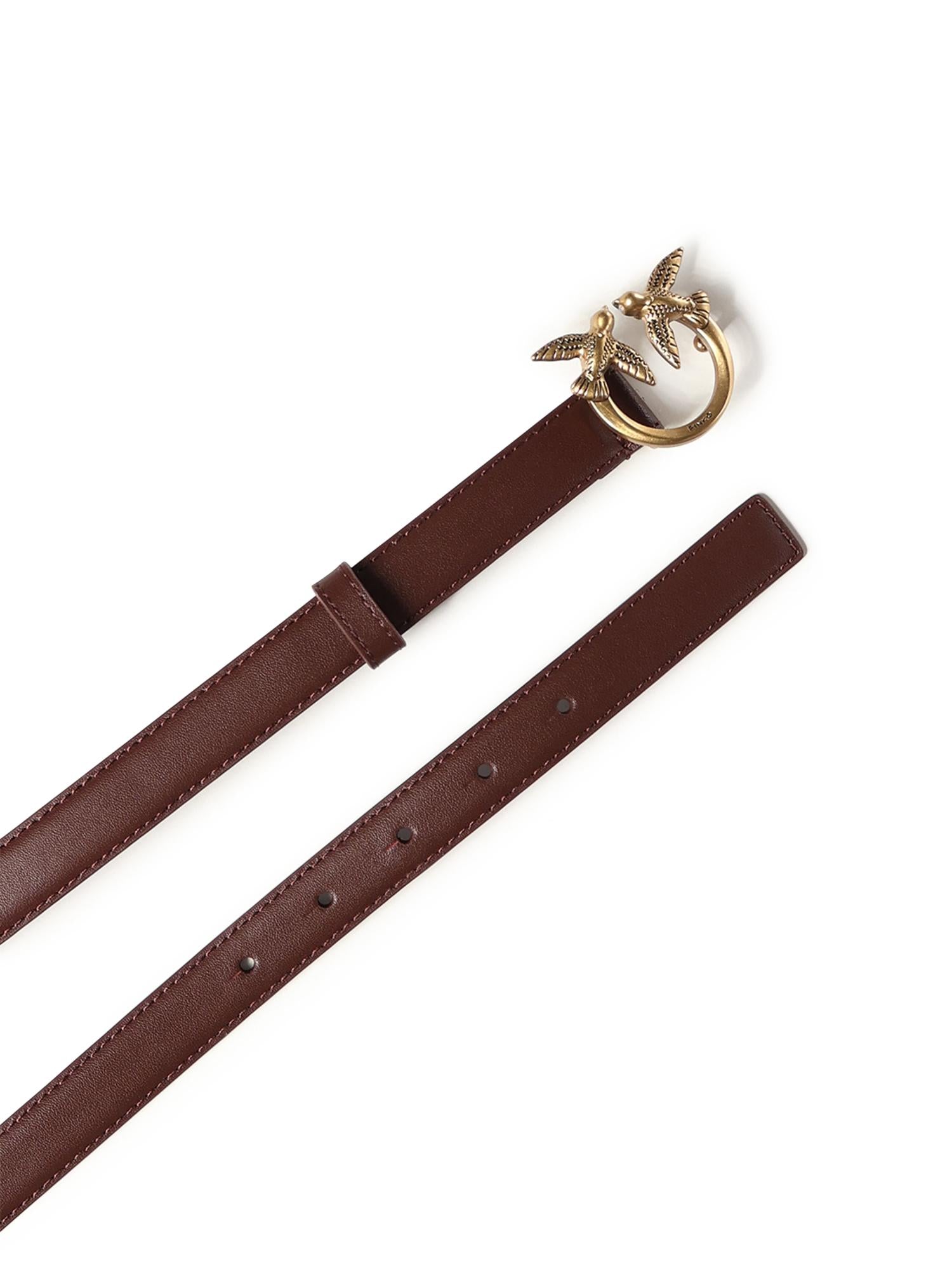 Cintura sottile Love Birds in pelle 100143 A0F1R49Q PINKO 