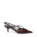 Décolleté slingback in pelle con fibbie 5I013E 069F0324 MIU MIU 