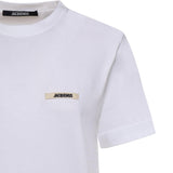 T-shirt in cotone con logo TSW00550AJ00029 100 JACQUEMUS 