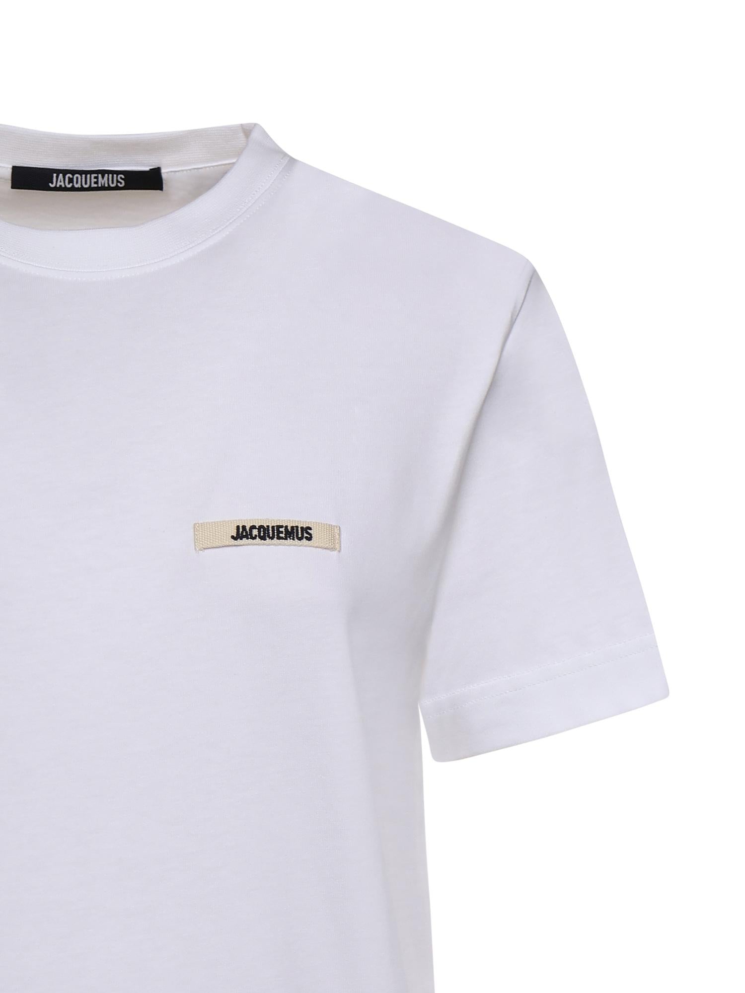 T-shirt in cotone con logo TSW00550AJ00029 100 JACQUEMUS 