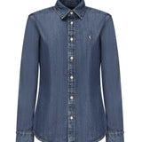 Camicia in denim con logo 211969458 001 POLO RALPH LAUREN 