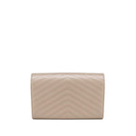 Pochette con catena Cassandre in pelle grain de poudre 377828 BOW012721 SAINT LAURENT 