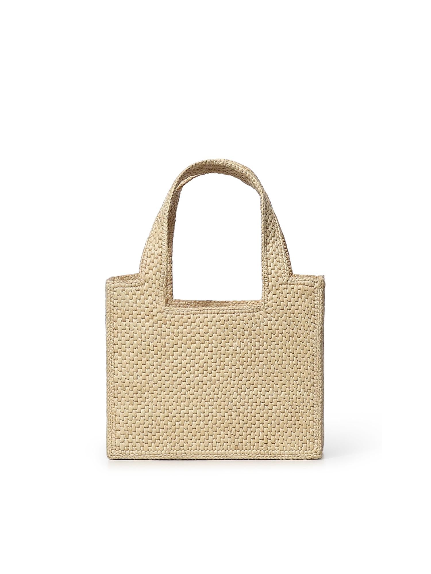 Borsa tote LOEWE Font mini in rafia ALF1V46X15 2515 LOEWE 