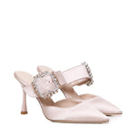 Mules Alena in satin con gioiello ALENA 910 RASOCIPRIA GIULIANO GALIANO 