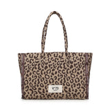 Borsa shopping Milene con logo 73BS9MV01M ILENEBEIGE/MORO V° 73 