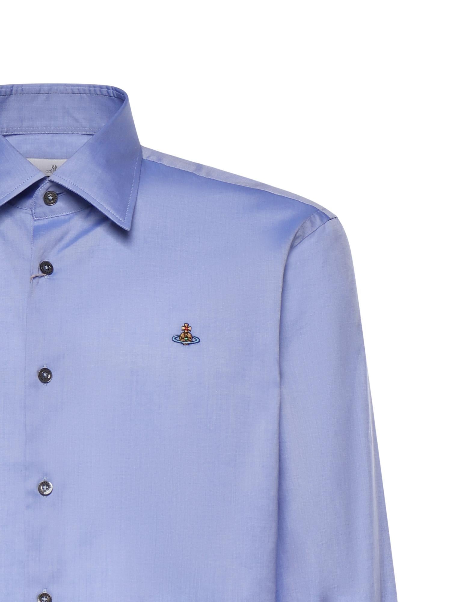 Camicia Ghost in cotone con logo 2401000J W01ESK403 VIVIENNE WESTWOOD 