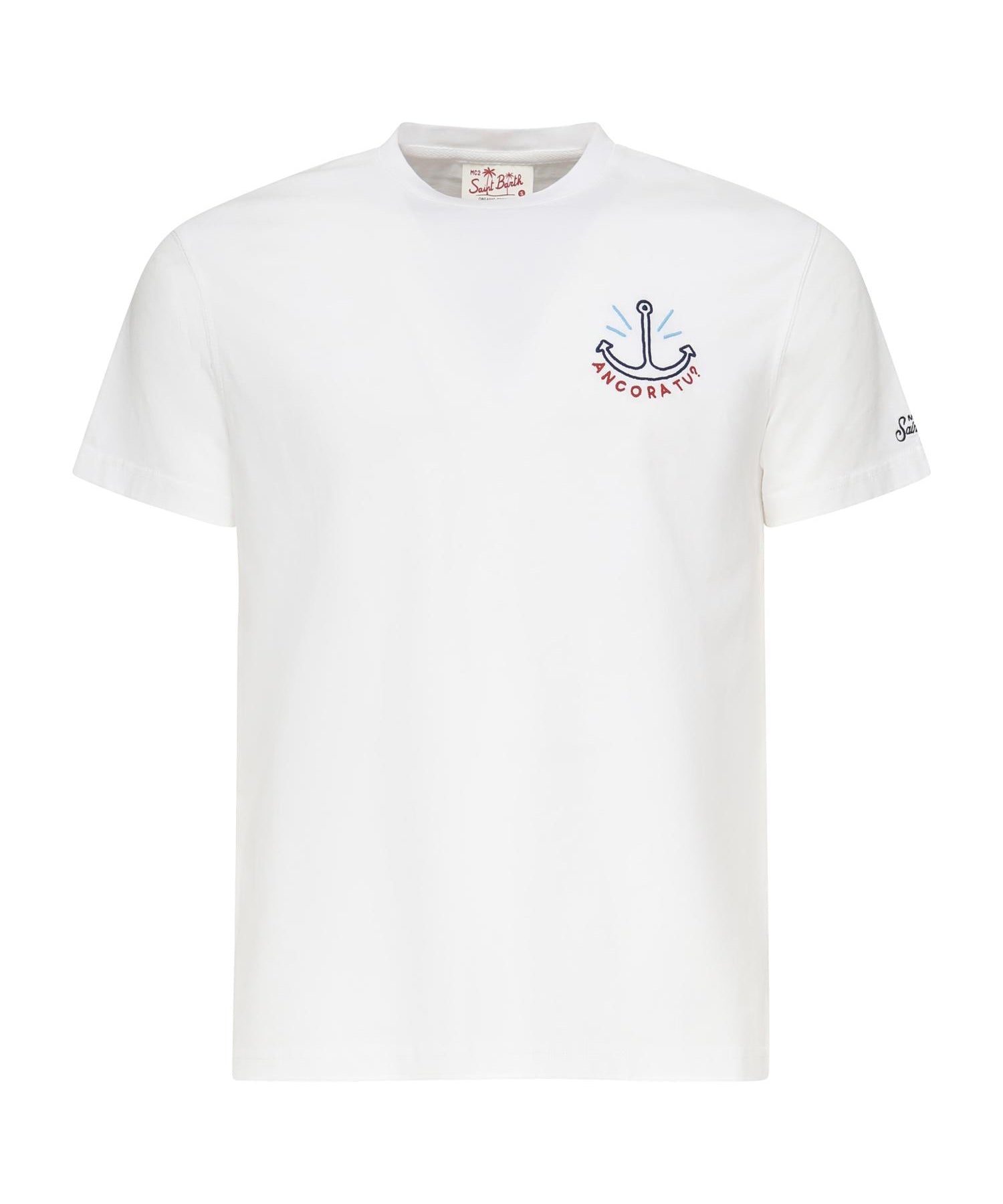 T-shirt Portofino con ricamo POT0001 05010H MC2 SAINT BARTH 