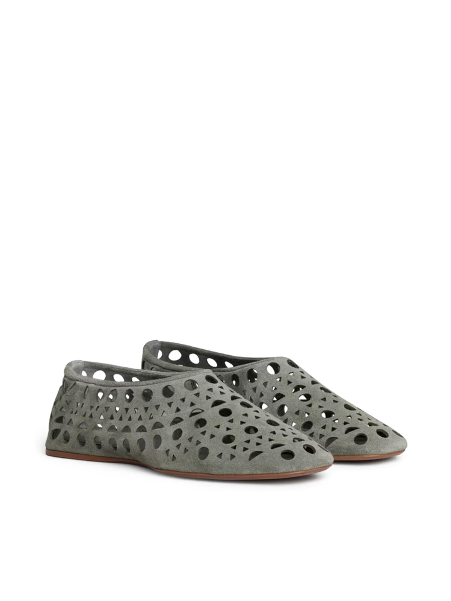 Slippers Vienne in pelle scamosciata AA3A1039I236 U24 ALAIA 