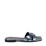 Sandali piatti Miryam<BR/> MIRYAM RETTILE JEANS GIULIANO GALIANO 