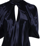 Abito lungo in raso con maniche a mantellina A04301627 0290 ALBERTA FERRETTI 