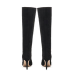 Stivali in camoscio G80626 85RICC45NERO GIANVITO ROSSI 
